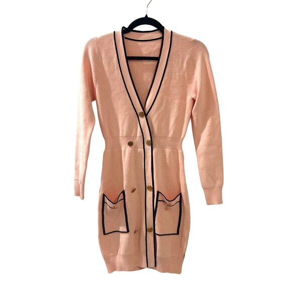 V neck Knitted dress with pockets - Picture 1 of 5